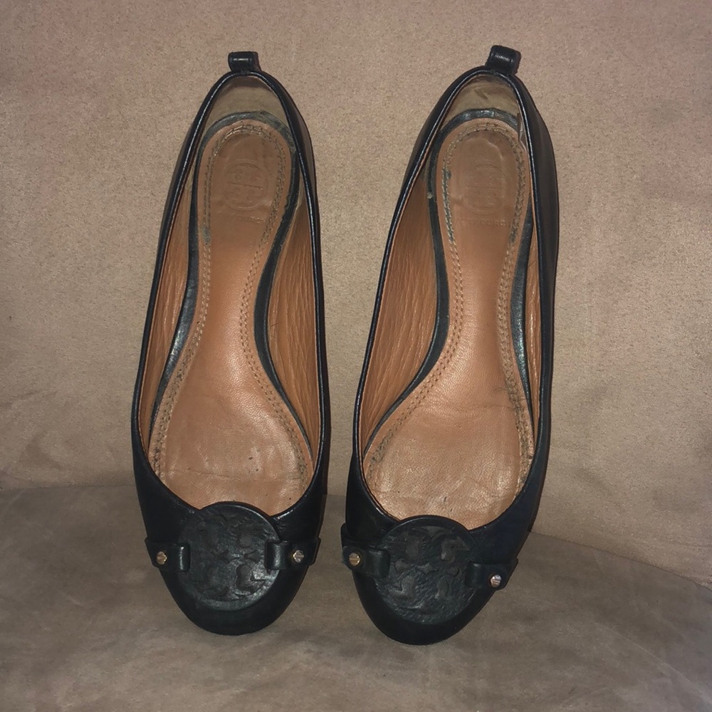 Tory Burch black mini miller black flats